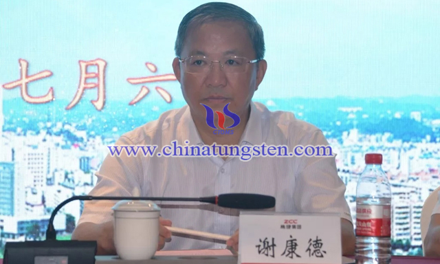 中國鎢業(yè)協(xié)會(huì)主席團(tuán)主席、中鎢高新材料股份有限公司總經(jīng)理、黨委副書記謝康德講話 