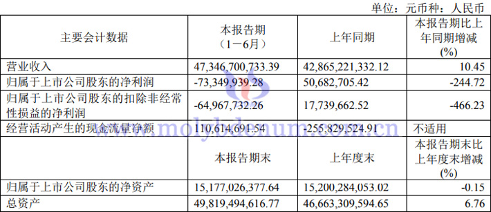 2023 年上半年白銀有色業(yè)績報告